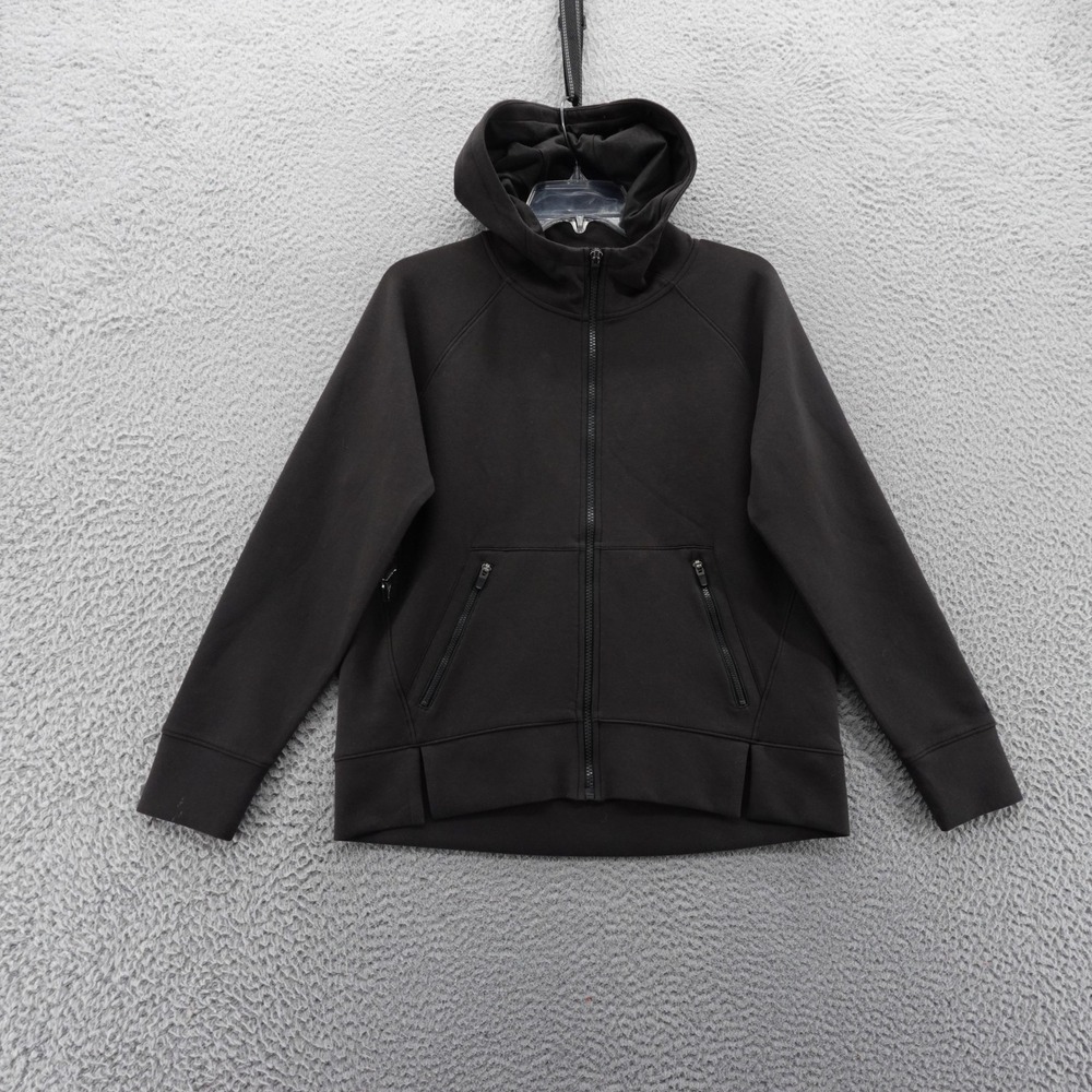 DSG Womens Sport Fleece‎ Full Zip Hoodie Black Size Small Athleisure NEW